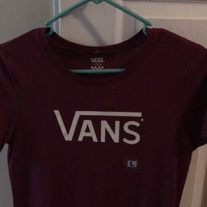 VANS Maroon Short Sleeve T-Shirt